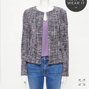Loft textured knit peplum jacket